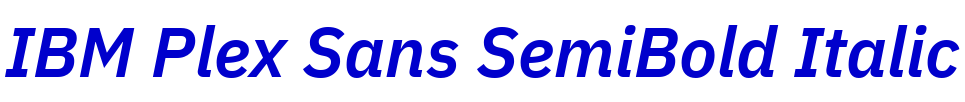 IBM Plex Sans SemiBold Italic लिपि
